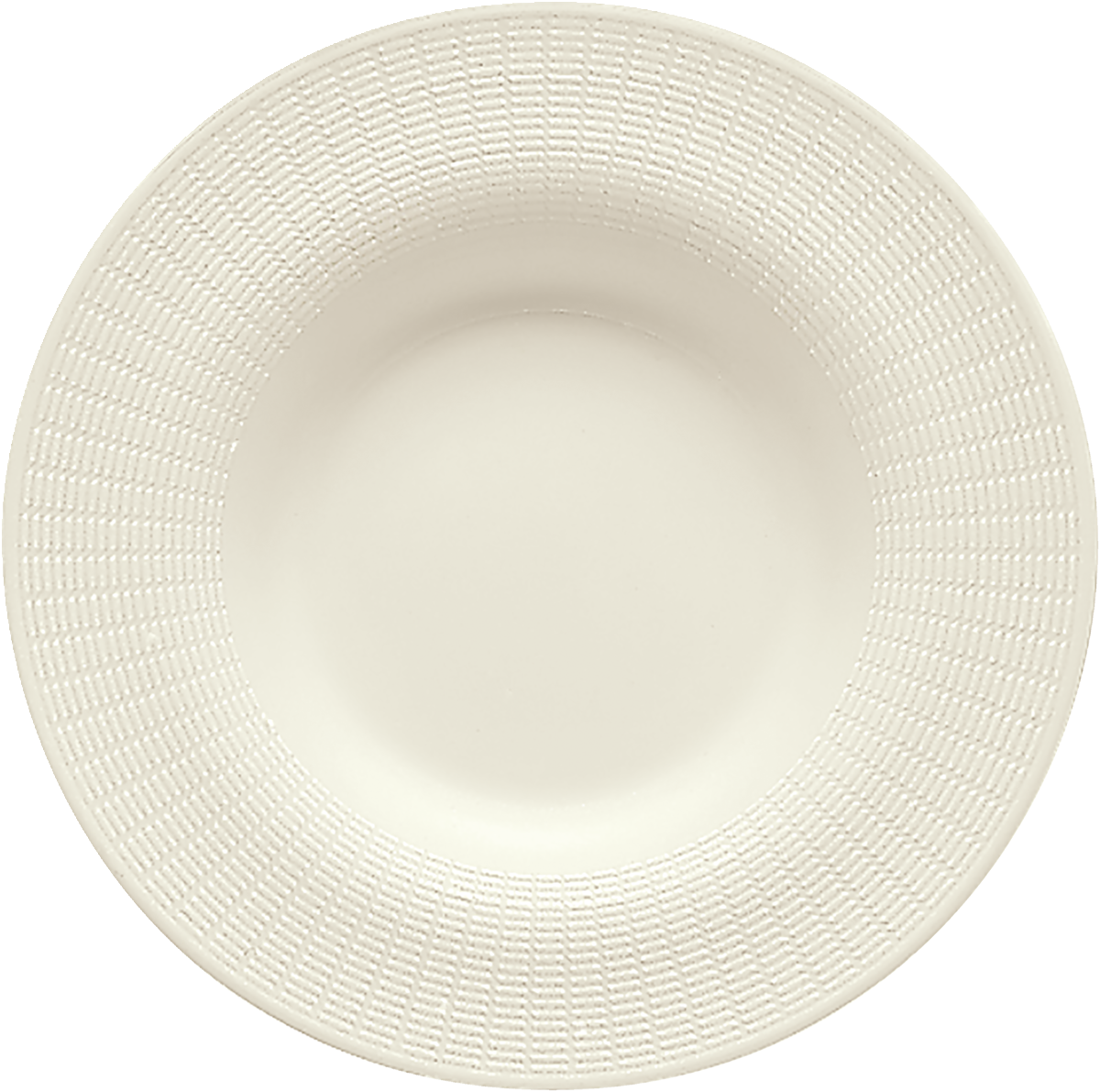 Plate deep round with rim embossed 26cm