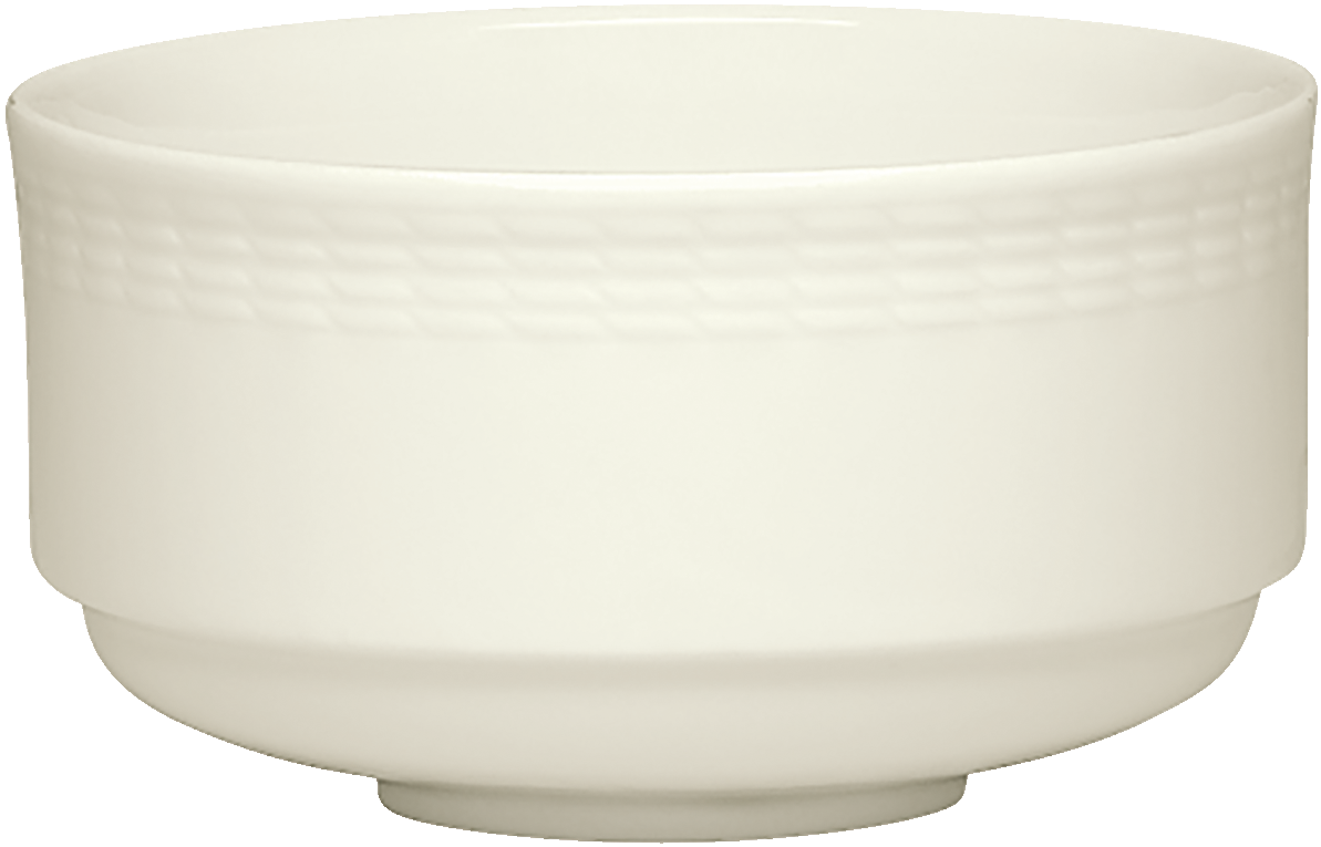 Bowl round stackable embossed 10cm/0.28l