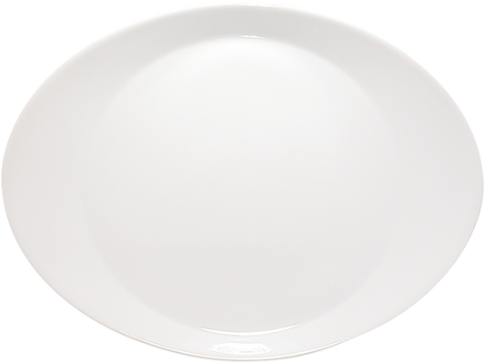 Plate flat oval 17cm
