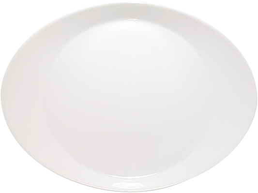 Plate flat oval 27cm