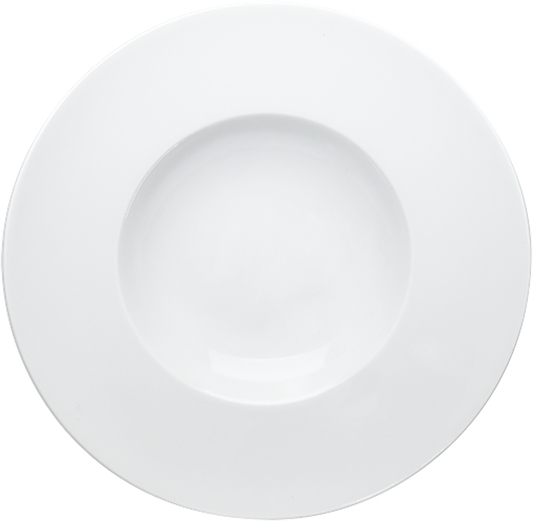 Plate deep round with rim 16cm