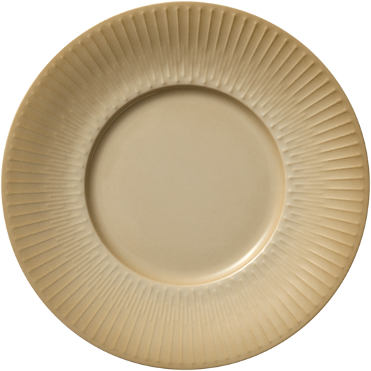 Plate flat round with rim embossed 16cm
