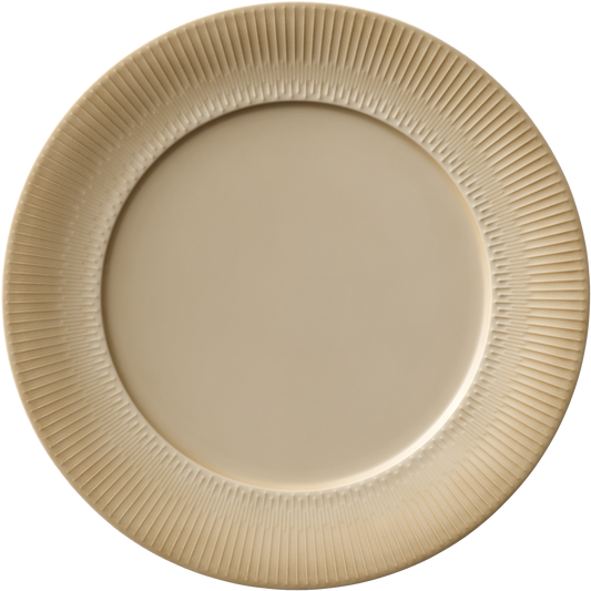 Plate flat round with rim embossed 21cm