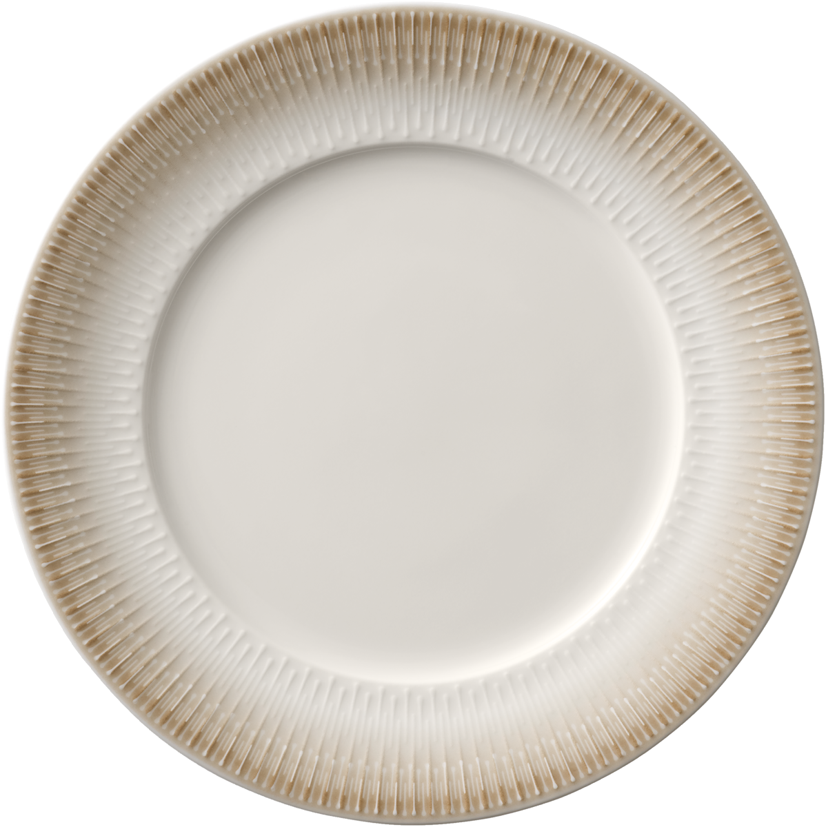 Plate flat round with rim embossed 21cm