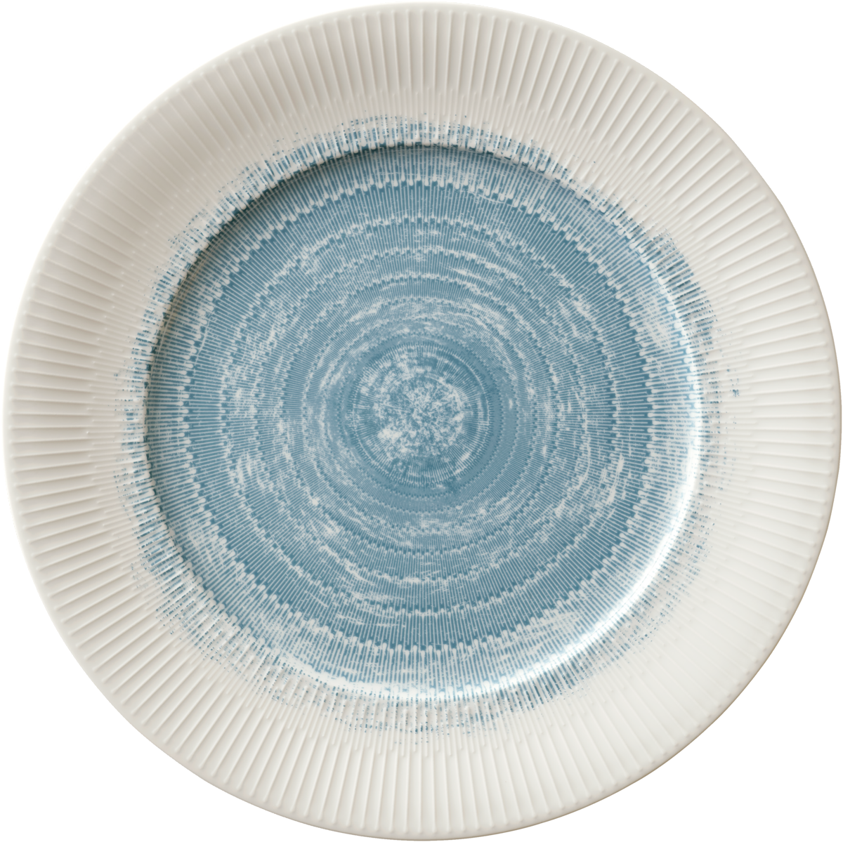 Plate flat round with rim embossed 28cm