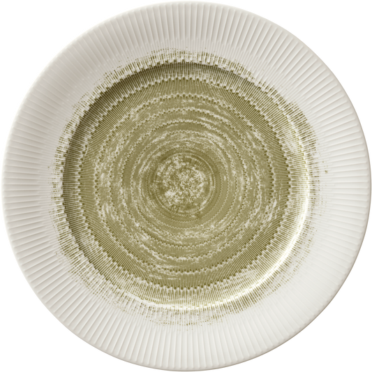 Plate flat round with rim embossed 31cm