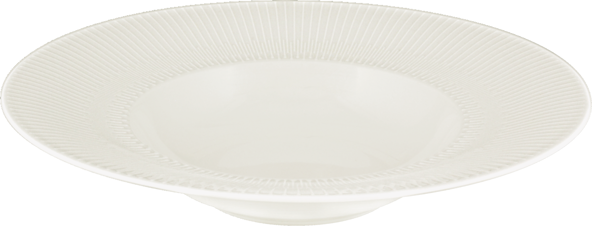 Plate deep round with rim embossed 28cm
