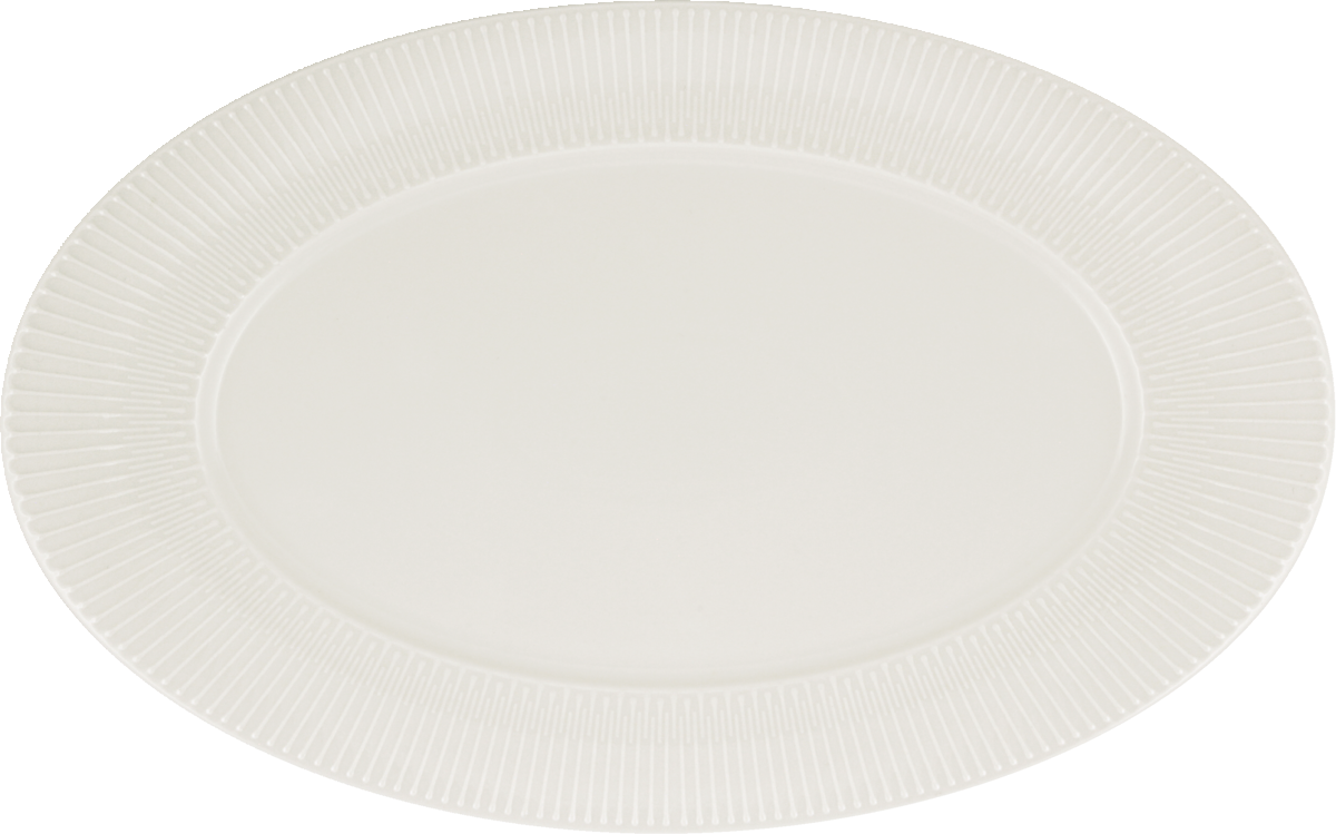 Platter oval with rim embossed 24x15cm
