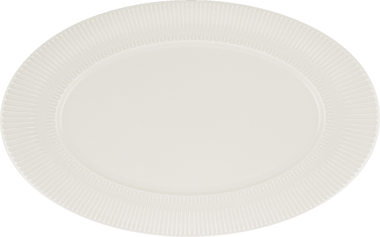 Platter oval with rim embossed 24x15cm