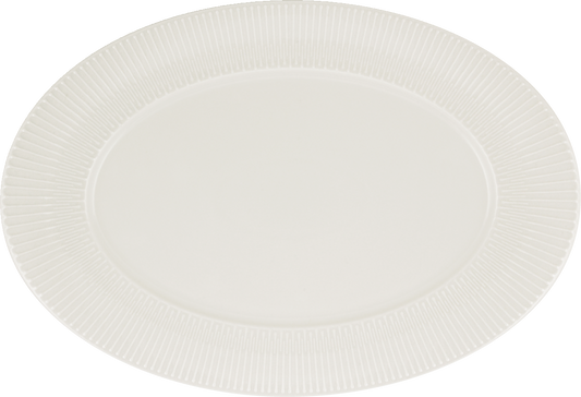 Platter oval with rim embossed 34cm