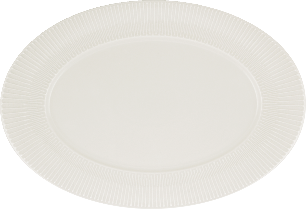 Platter oval with rim embossed 38x27cm