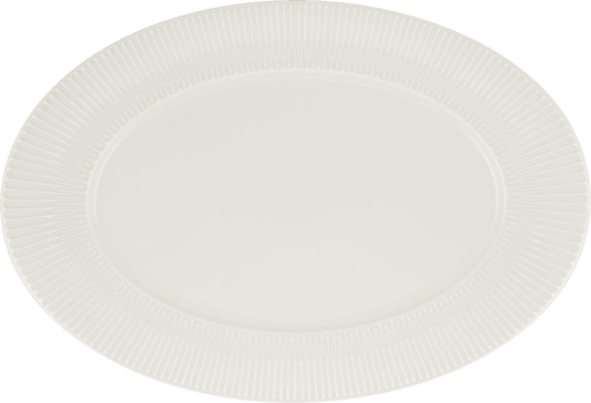 Platter oval with rim embossed 38x27cm