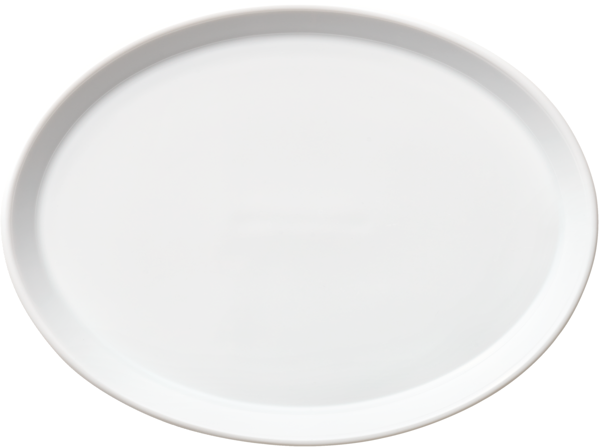 Plate flat oval coupe 28x21cm