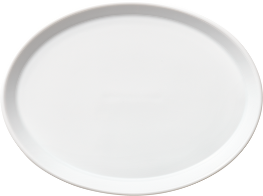 Plate flat oval coupe 28x21cm