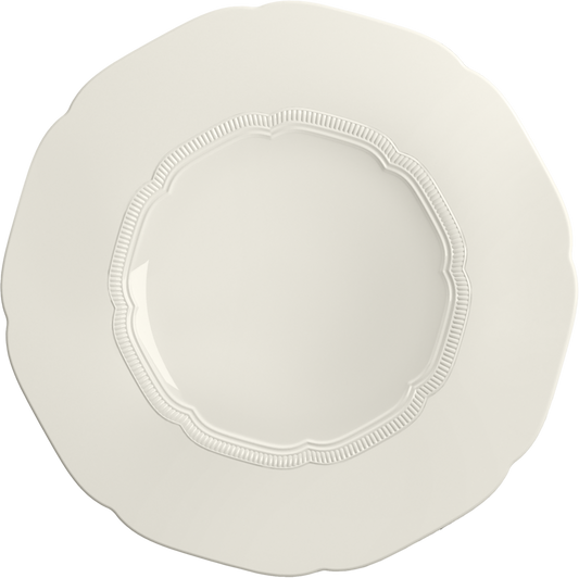 Plate flat round with rim embossed 29cm