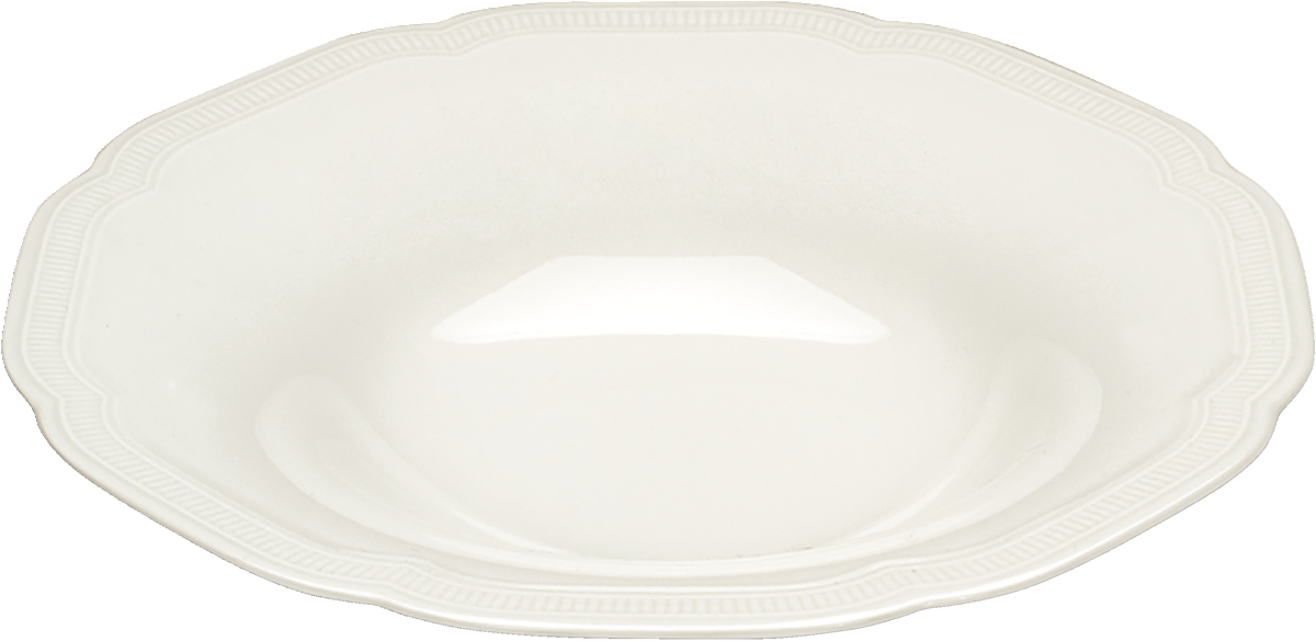 Plate deep round coupe embossed 24cm