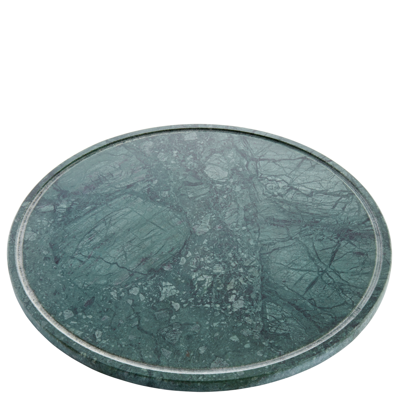 Plate L marble green Ø32cm