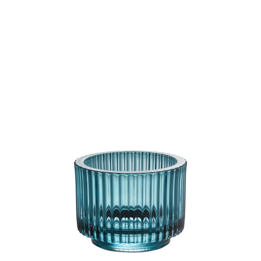 Glass lantern blue H7cm