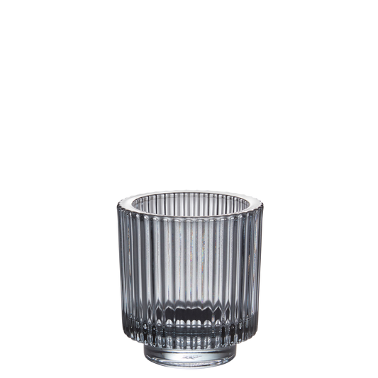 Glass lantern smoke H8,5cm
