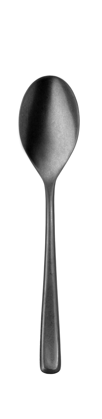 Table spoon WHILE PVD gun metal stone