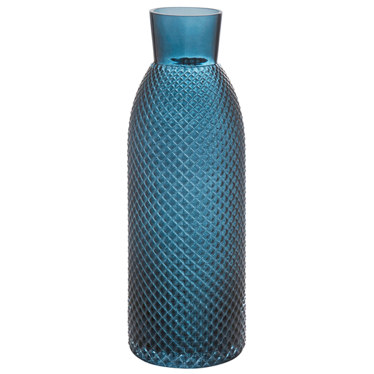Vase glass dark blue H40.5cm