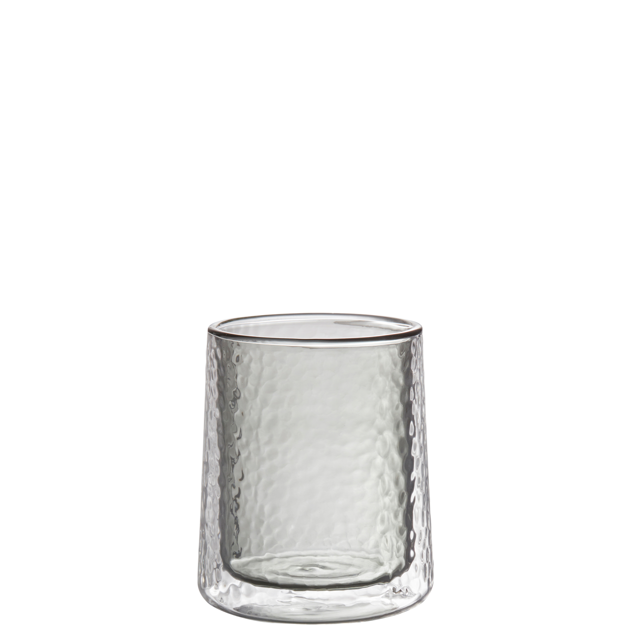 Glass double-walled smoke Ø8cm H10,5cm