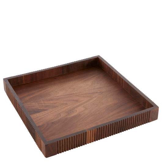 Tray wood (walnut) rectalgular 30.5x30.5