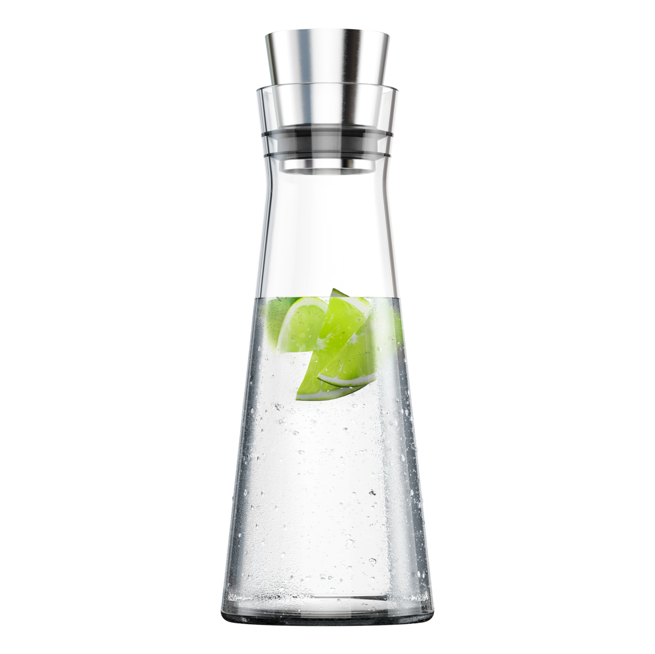 Carafe FLOW SLIM glass/stainless, 1,0 L
