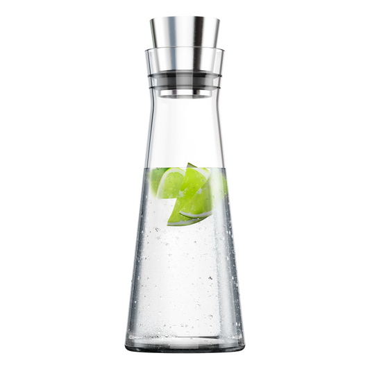 Carafe FLOW SLIM glass/stainless, 1,0 L