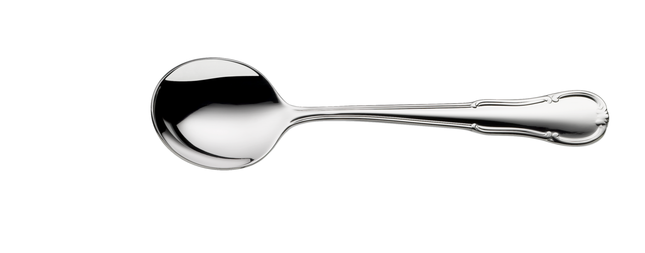Round bowl soup spoon BAROCK silverplated 174mm
