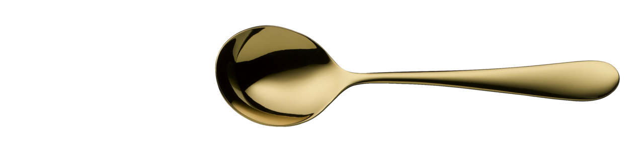 Round bowl soup spoon SIGNUM PVD gold 170mm
