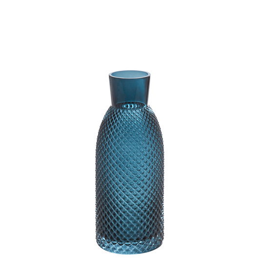 Vase glass dark blue H30.5cm
