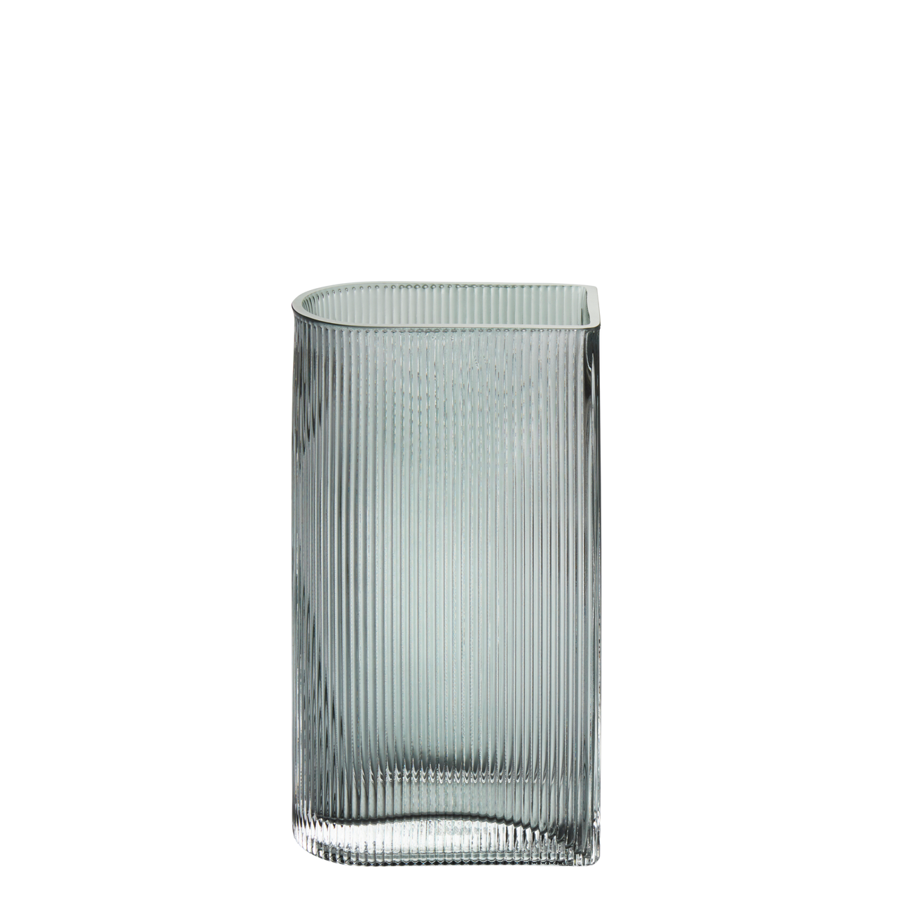 Vase glass celadon H30cm