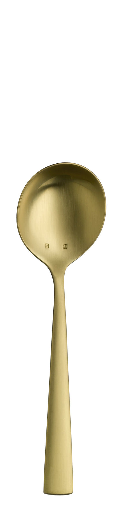 Round soup spoon ACCENT PVD gold brushed 176mm