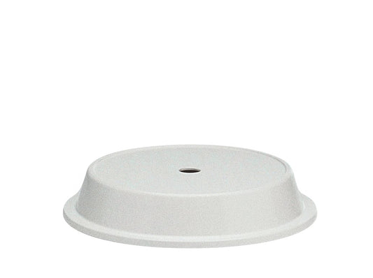 Plate cover w/hole 26 cm white