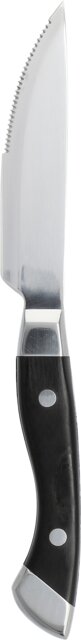 STEAK KNIVES Ebony Black Handle Serrated 265mm