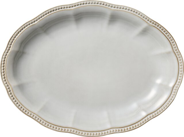 MANETTE PERLS Platter oval with rim 40cm