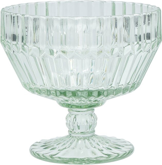 ARCHIE Footed Glass Bowl 11cm Sage