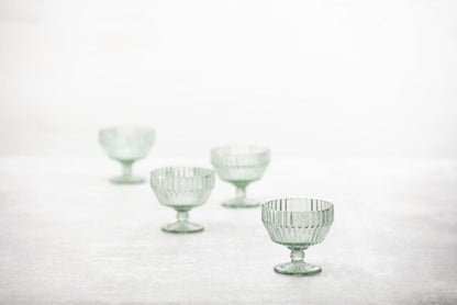 ARCHIE Footed Glass Bowl 11cm Sage