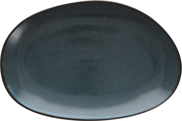 STON BLUE Platter oval coupe 36cm